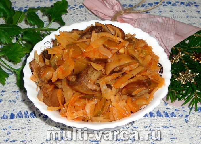 Солянка з грибами в мультиварці